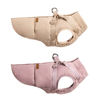 HKM-8251581 Warm Thick Windproof Dog Clothes in Smoke Powder and Khaki Beige ¨C Sizes S to 5XL