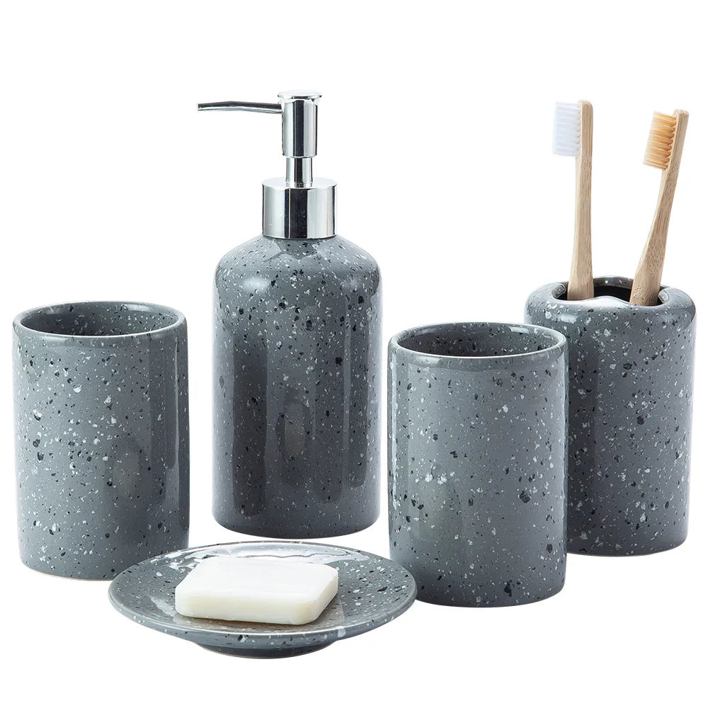 HKM-825171 Ceramic Complete Bathroom Accessories Set for Sanitary Ware Solutions