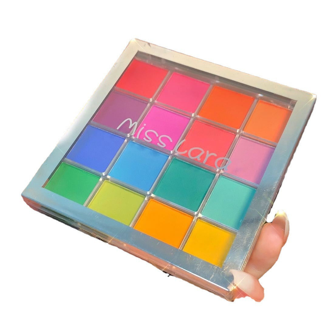 HKM-825171 Colorful Starry Sky 16-Color Matte Eyeshadow Palette with Red Shades