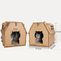 HKM-8252093 Corrugated Paper Cat House with Honeycomb Design for Comfortable Play and Relaxation