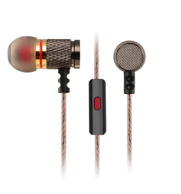 HKM-825235 Dynamic In-Ear Headphones with Microphone and Subwoofer for Mobile and MP3 Devices