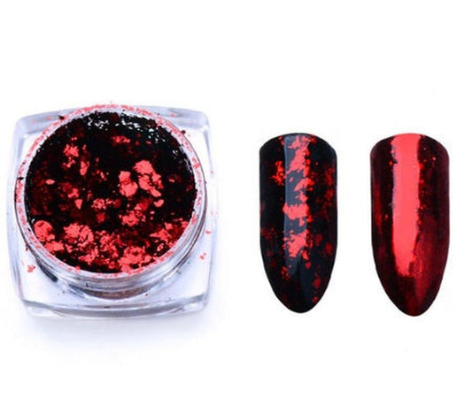 HKM-825235 Irregular Aluminum Nail Flakes in Assorted Colors for Nail Art Decoration