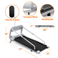 HKM-8252477 Quiet Smart Pet Treadmill for Small to Medium Dogs - Adjustable Speed, Foldable Design, LED Display, 0.5-6.0 MPH Speed Range