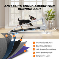 HKM-8252477 Quiet Smart Pet Treadmill for Small to Medium Dogs - Adjustable Speed, Foldable Design, LED Display, 0.5-6.0 MPH Speed Range