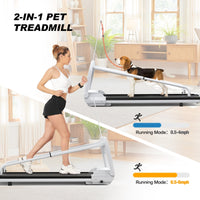 HKM-8252477 Quiet Smart Pet Treadmill for Small to Medium Dogs - Adjustable Speed, Foldable Design, LED Display, 0.5-6.0 MPH Speed Range