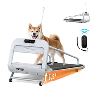 HKM-8252477 Quiet Smart Pet Treadmill for Small to Medium Dogs - Adjustable Speed, Foldable Design, LED Display, 0.5-6.0 MPH Speed Range
