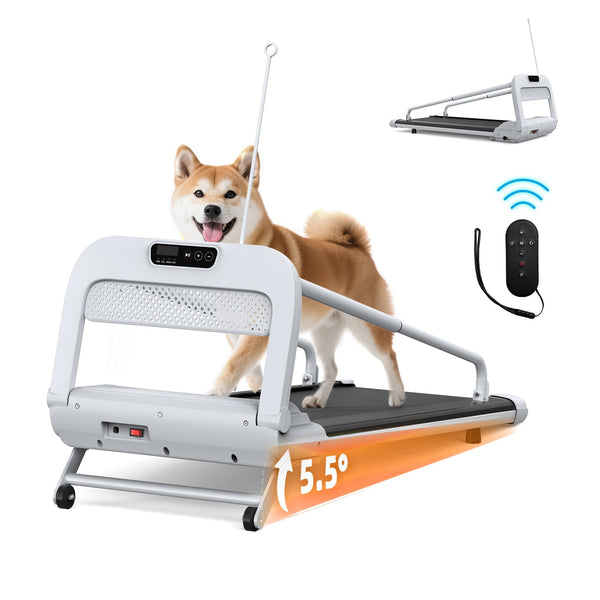 HKM-8252477 Quiet Smart Pet Treadmill for Small to Medium Dogs - Adjustable Speed, Foldable Design, LED Display, 0.5-6.0 MPH Speed Range