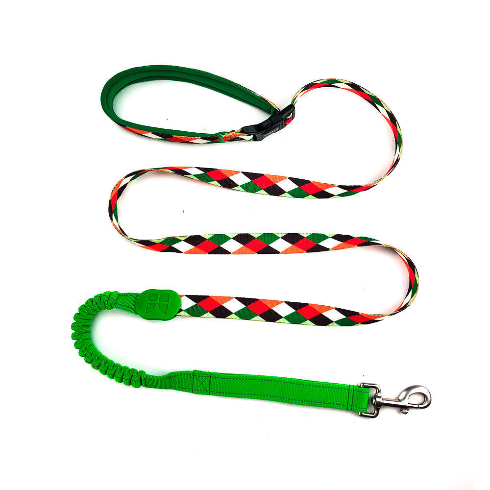 HKM-8252605 Multifunctional Adjustable Dog Traction Rope with Shock Absorption and Three-Way Grip System