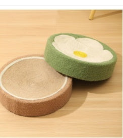 HKM-8252989 Flower and Brown Cat Scratch Board - Integrated Disdain Sisal Material for Cats