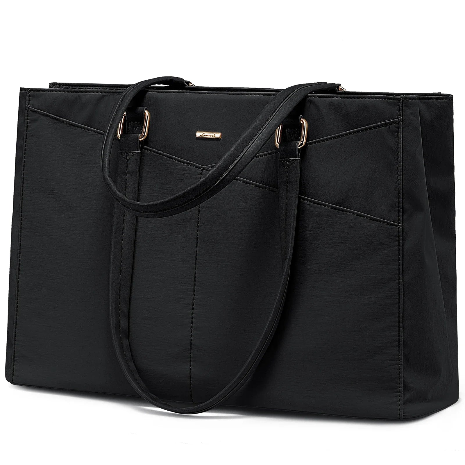 HKM-825299 Large Capacity Nylon Tote Bag for Work, Travel, and Office Use - 17in Computer Shoulder Briefcase