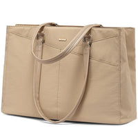 HKM-825299 Large Capacity Nylon Tote Bag for Work, Travel, and Office Use - 17in Computer Shoulder Briefcase