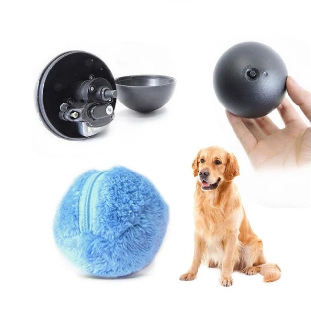 HKM-825363 Pet Wonderful Gravity Pet Calling Ball Cat Toy Ball Three-color Sounding Anti-bite Cat Toy Felt Ball