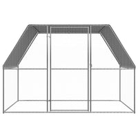 HKM-8254397 Galvanized Outdoor Chicken Coop Enclosure 3x2x2 m with Lockable Gate