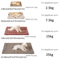 HKM-8254653 Cozy Wool Dog Cushion with Fish Scale Pattern, Warm Sleeping Pad for Autumn and Winter