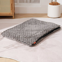 HKM-8254653 Cozy Wool Dog Cushion with Fish Scale Pattern, Warm Sleeping Pad for Autumn and Winter