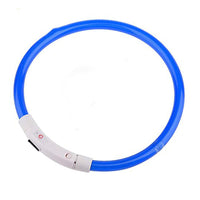 HKM-8254781 Luminous LED Silicone Pet Collar with USB Rechargeable Light Modes