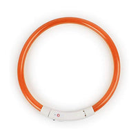 HKM-8254781 Luminous LED Silicone Pet Collar with USB Rechargeable Light Modes
