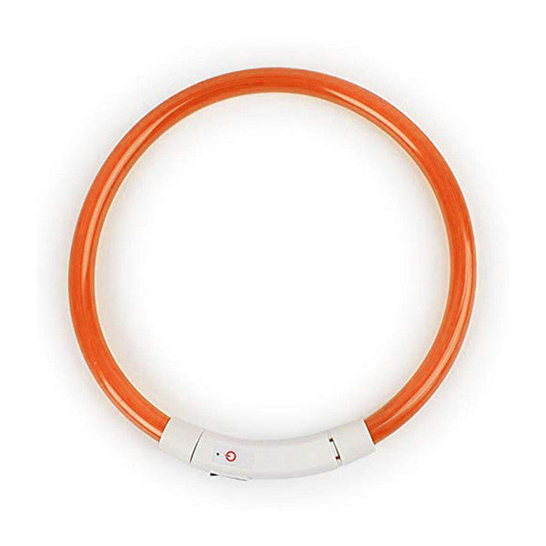 HKM-8254781 Luminous LED Silicone Pet Collar with USB Rechargeable Light Modes