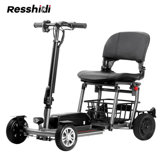 HKM-825619 Lightweight 36V Foldable 4-Wheel Mobility Scooter with 18KM Range and Customizable Logo