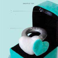 HKM-8256573 Plush Sniffing Toy Ring for Dogs - Soft Flannel, Washable Design, 120mm x 120mm x 140mm
