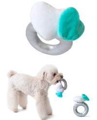 HKM-8256573 Plush Sniffing Toy Ring for Dogs - Soft Flannel, Washable Design, 120mm x 120mm x 140mm