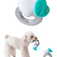 HKM-8256573 Plush Sniffing Toy Ring for Dogs - Soft Flannel, Washable Design, 120mm x 120mm x 140mm