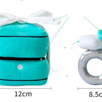 HKM-8256573 Plush Sniffing Toy Ring for Dogs - Soft Flannel, Washable Design, 120mm x 120mm x 140mm