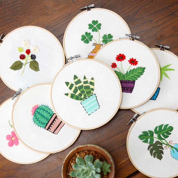 HKM-825747 Handmade Cotton and Linen DIY Embroidery Kit - Unfinished Sewing Project