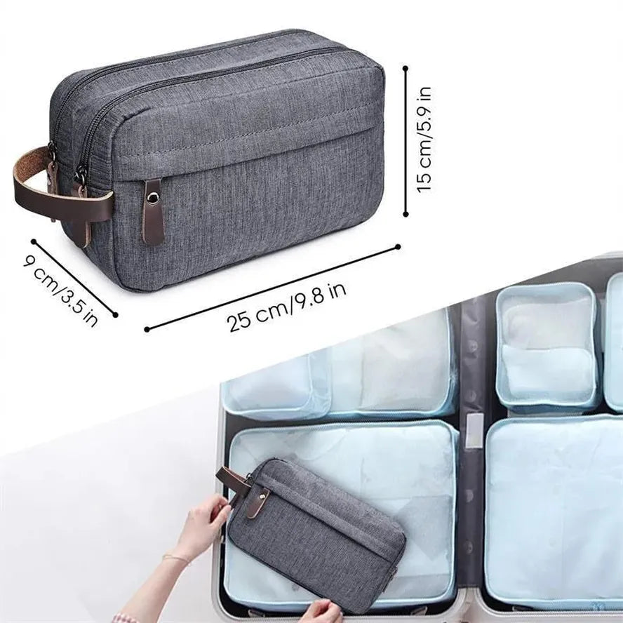 HKM-825811 Large Capacity Handheld Travel Cosmetic Bag - Portable Oxford Cloth Storage with Zipper Closure