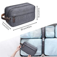HKM-825811 Large Capacity Handheld Travel Cosmetic Bag - Portable Oxford Cloth Storage with Zipper Closure