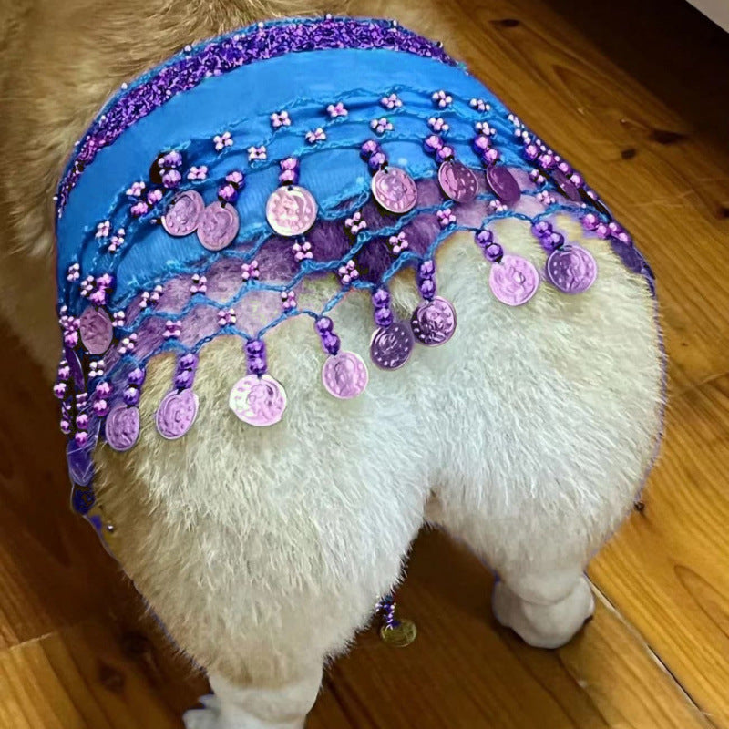 HKM-8258365 Corgi Belly Dance Sequined Waist Chain in Vibrant Colors