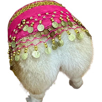 HKM-8258365 Corgi Belly Dance Sequined Waist Chain in Vibrant Colors
