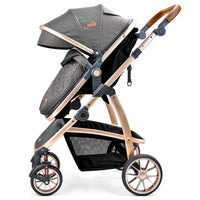 HKM-825939 Luxury 3 in 1 Compact Lightweight Stroller for Infants and Toddlers (0-3 Years)