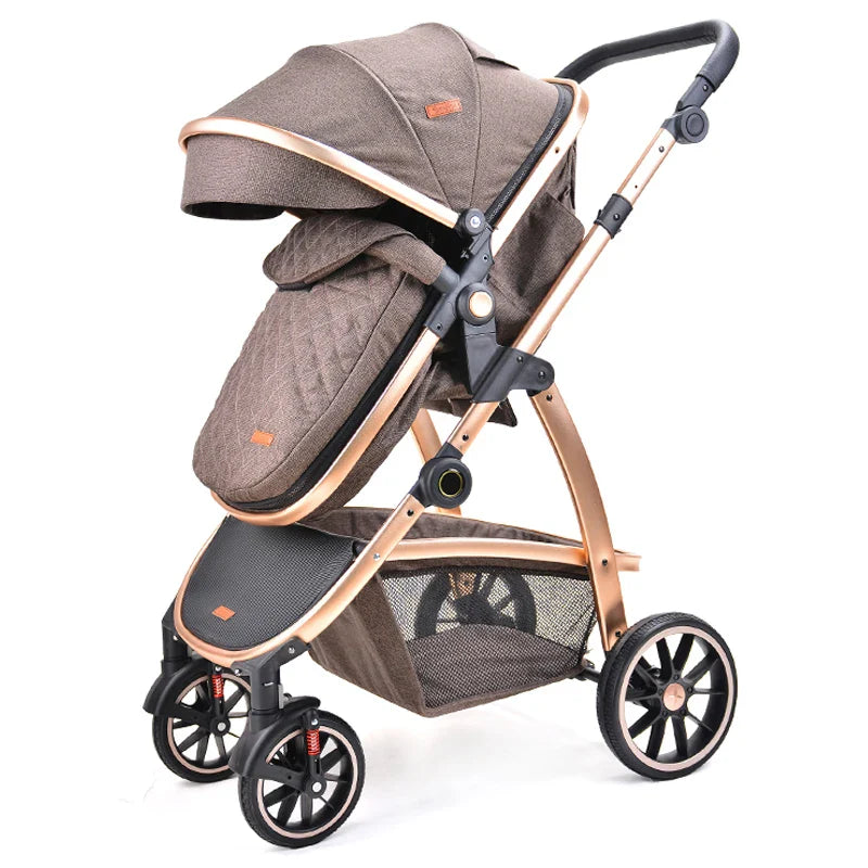 HKM-825939 Luxury 3 in 1 Compact Lightweight Stroller for Infants and Toddlers (0-3 Years)