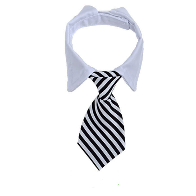 HKM-8260541 Pet Striped Bow Tie Scarf Collar for Dogs - Cotton Polyester, Various Colors Available
