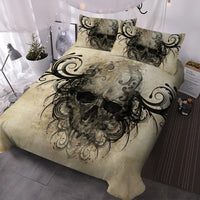 HKM-826067 Digital Printing Skull Series Modern Bedding Set in Various Sizes, Synthetic Fabric