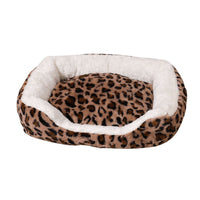HKM-8261821 Four Seasons Universal Warm Thickened Pet Bed for Cats and Dogs in Leopard Print