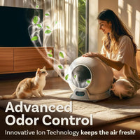 HKM-826195 WiFi Enabled Automatic Cat Litter Box with Safety Sensors and Odor Control for Multiple Cats