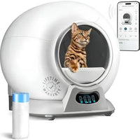 HKM-826195 WiFi Enabled Automatic Cat Litter Box with Safety Sensors and Odor Control for Multiple Cats