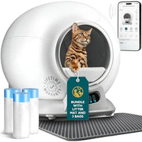 HKM-826195 WiFi Enabled Automatic Cat Litter Box with Safety Sensors and Odor Control for Multiple Cats