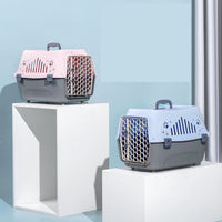 HKM-8262205 Large Pet Flight Case for Small Pets - Versatile Carrying Bag in Pink, Blue, Beige, and Gray