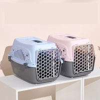 HKM-8262205 Large Pet Flight Case for Small Pets - Versatile Carrying Bag in Pink, Blue, Beige, and Gray