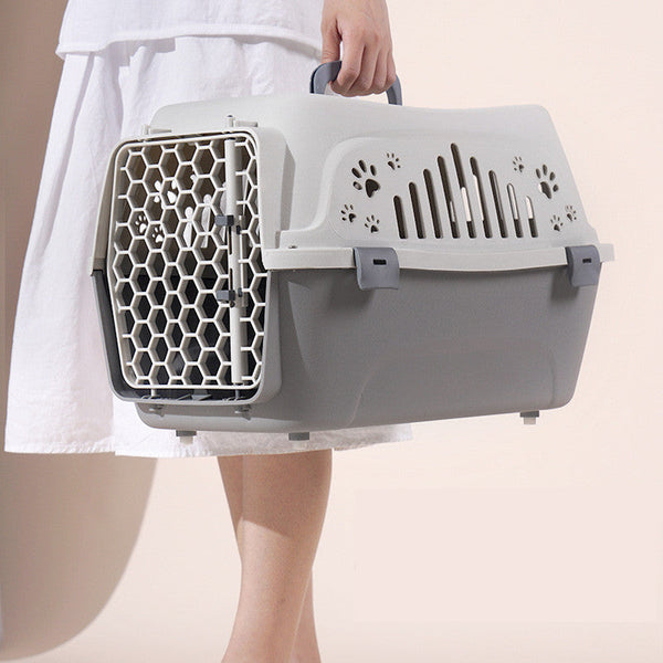 HKM-8262205 Large Pet Flight Case for Small Pets - Versatile Carrying Bag in Pink, Blue, Beige, and Gray