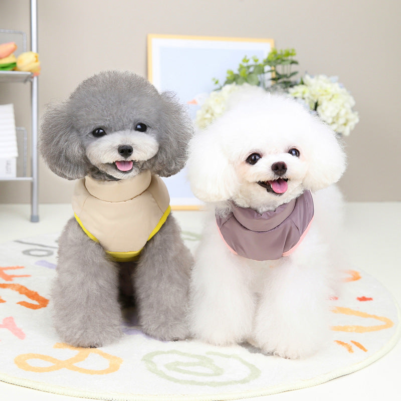 HKM-8262717 Cotton Vest for Dogs - Autumn & Winter Pet Clothing in Yellow, Blue, Pink, Sizes S-XXL