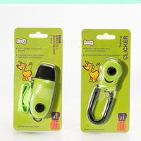 HKM-8263357 Dog Training Clicker and Whistle Set - Plastic Clicker Tool for Efficient Pet Training in Blue and Green