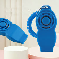 HKM-8263357 Dog Training Clicker and Whistle Set - Plastic Clicker Tool for Efficient Pet Training in Blue and Green