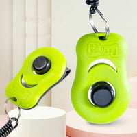 HKM-8263357 Dog Training Clicker and Whistle Set - Plastic Clicker Tool for Efficient Pet Training in Blue and Green