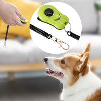 HKM-8263357 Dog Training Clicker and Whistle Set - Plastic Clicker Tool for Efficient Pet Training in Blue and Green