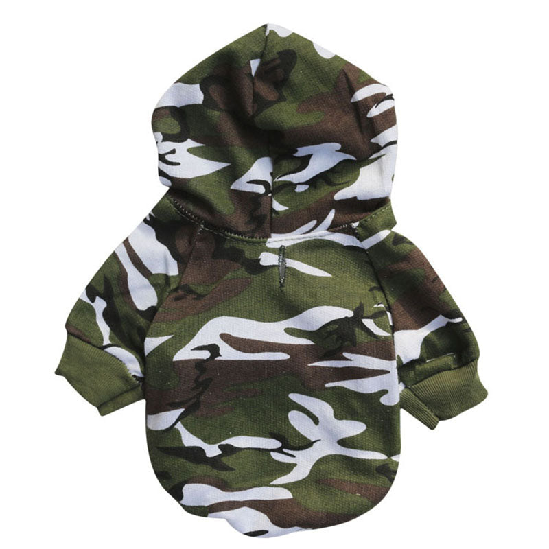 HKM-8263613 Fleece Lined Pet Sweater with Hood for Autumn and Winter, Suitable for Small Dogs and Puppies