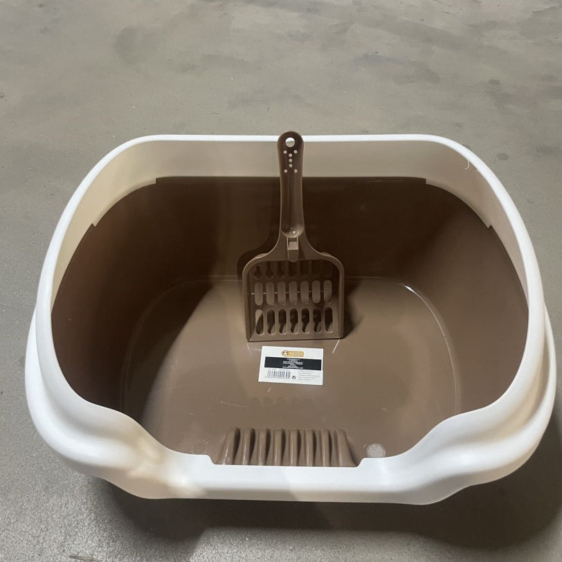 HKM-8263997 Semi-Enclosed Cat Litter Box for Enhanced Privacy and Reduced Odor Control